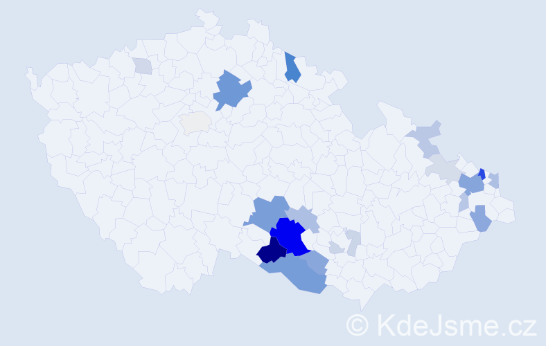 Příjmení: 'Ramachová', počet výskytů 61 v celé ČR