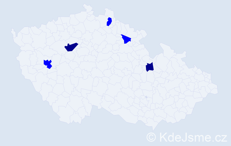 Příjmení: 'Ruščáková', počet výskytů 7 v celé ČR