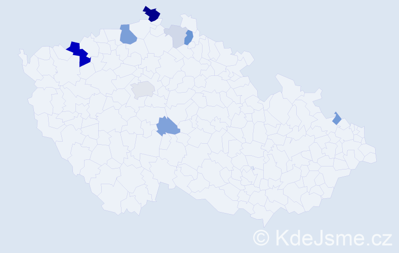 Příjmení: 'Ficaj', počet výskytů 24 v celé ČR