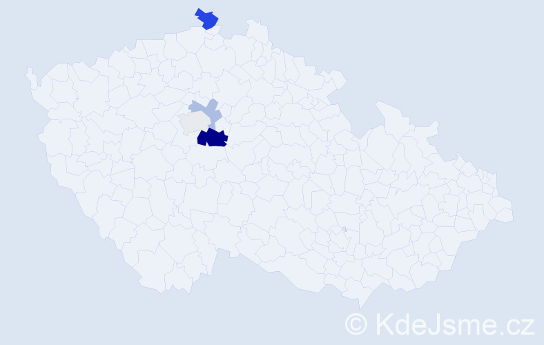 Příjmení: 'Corn', počet výskytů 9 v celé ČR