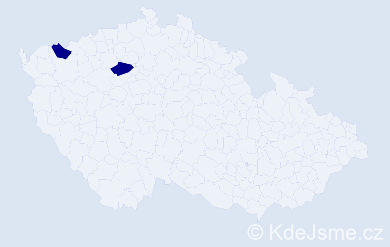 Příjmení: 'Kancovová', počet výskytů 2 v celé ČR