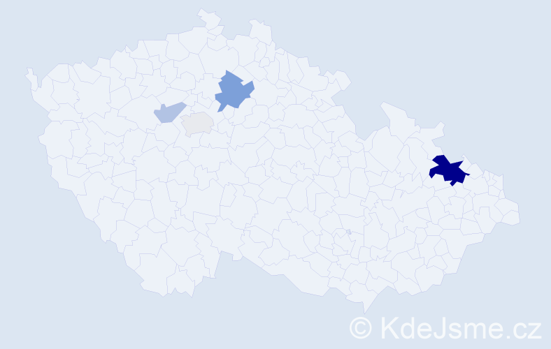 Příjmení: 'Kimpl', počet výskytů 11 v celé ČR