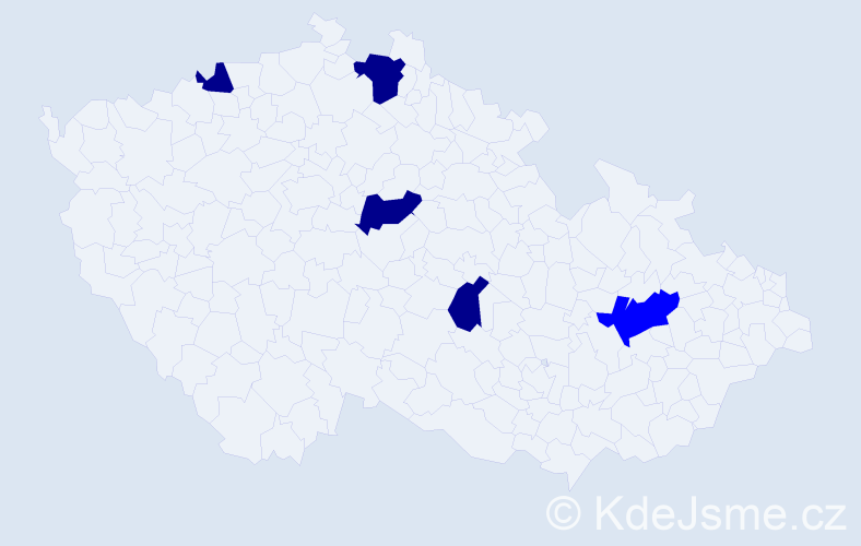 Příjmení: 'Lopauerová', počet výskytů 9 v celé ČR