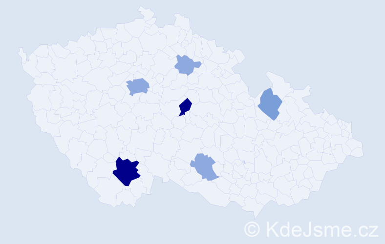 Příjmení: 'Ašenbrenner', počet výskytů 19 v celé ČR