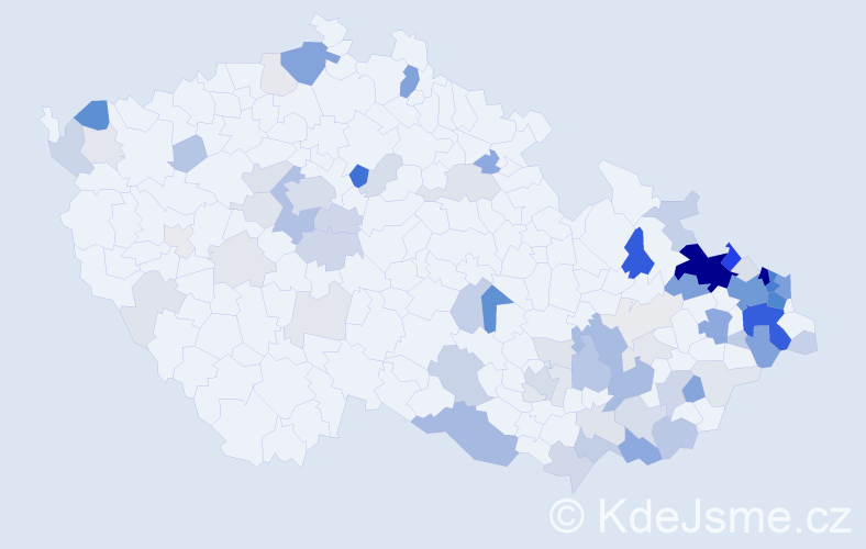 Příjmení: 'Holeš', počet výskytů 316 v celé ČR
