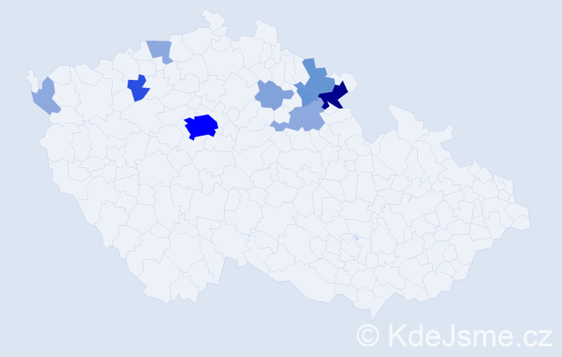 Příjmení: 'Teuberová', počet výskytů 31 v celé ČR
