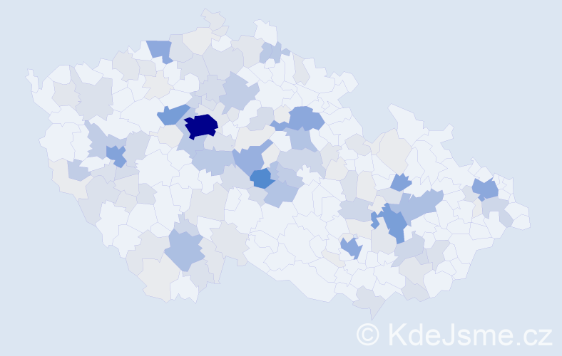 Příjmení: 'Ptáčníková', počet výskytů 517 v celé ČR