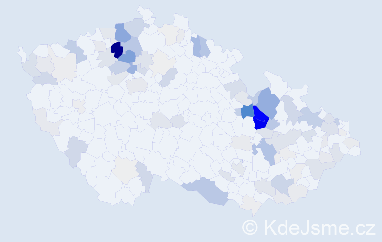Příjmení: 'Kunert', počet výskytů 331 v celé ČR