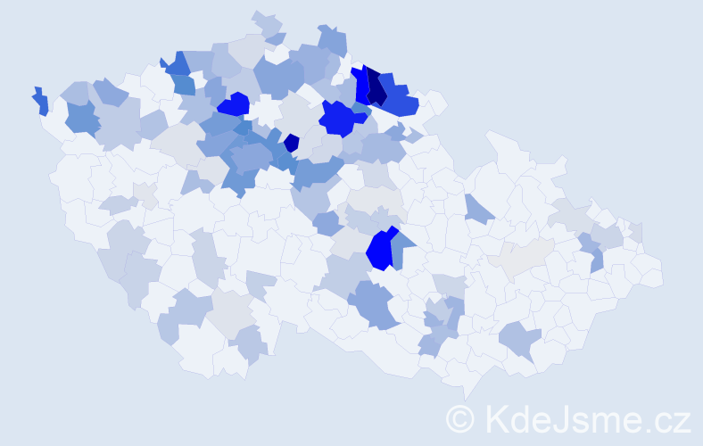 Příjmení: 'Materna', počet výskytů 462 v celé ČR