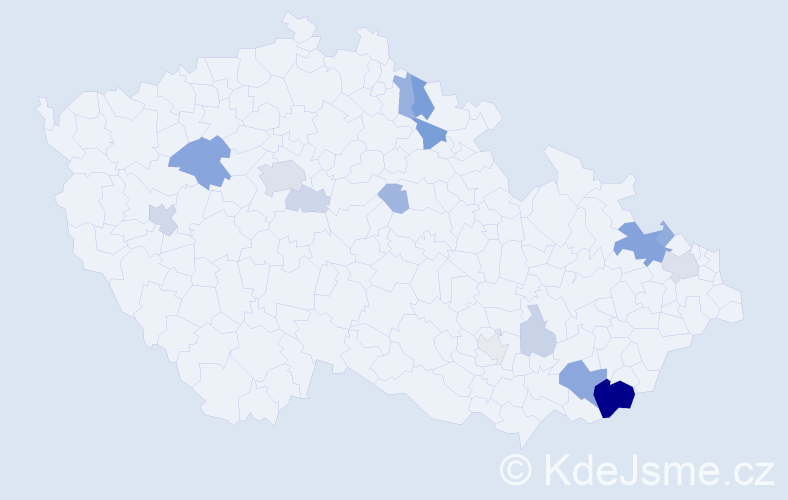 Příjmení: 'Kreisl', počet výskytů 46 v celé ČR