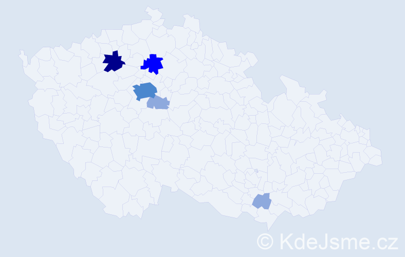 Příjmení: 'Zloská', počet výskytů 15 v celé ČR