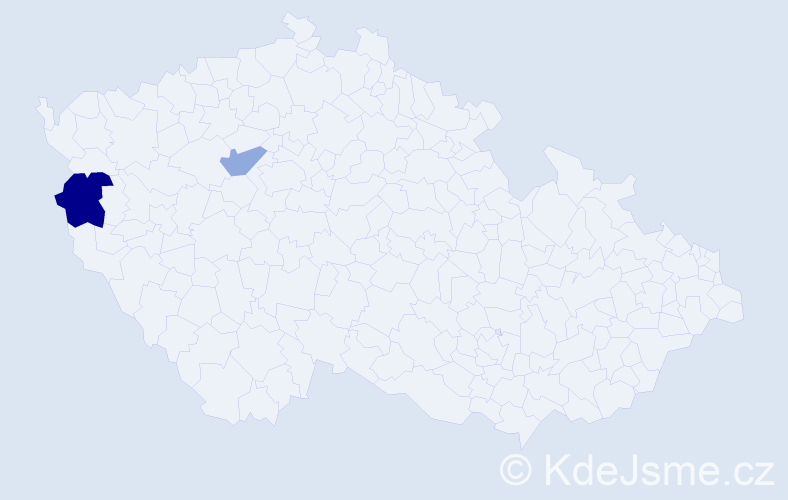 Příjmení: 'Kucmera', počet výskytů 3 v celé ČR