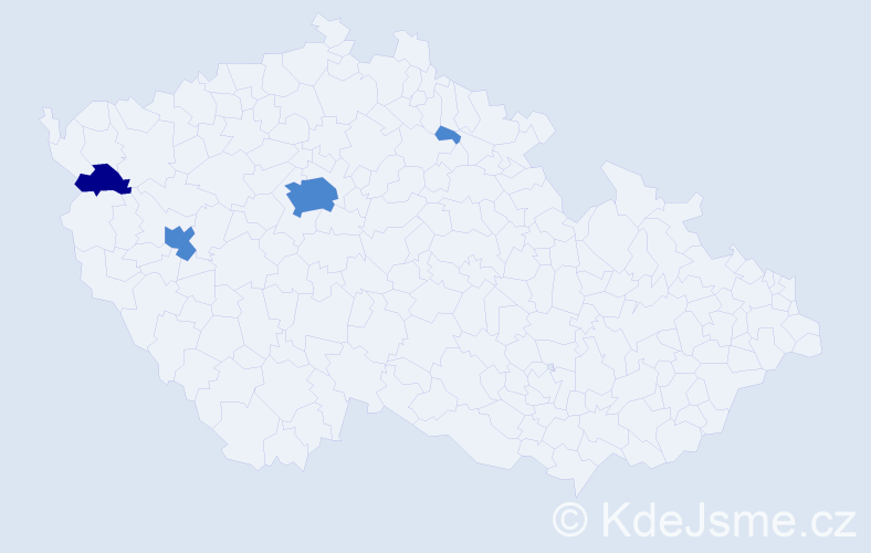 Příjmení: 'Richtersová', počet výskytů 6 v celé ČR