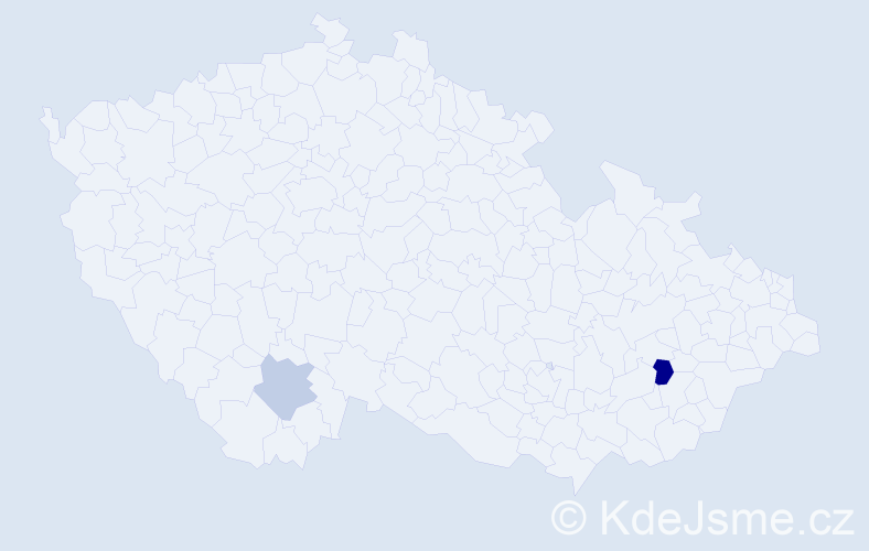 Příjmení: 'Alster', počet výskytů 3 v celé ČR