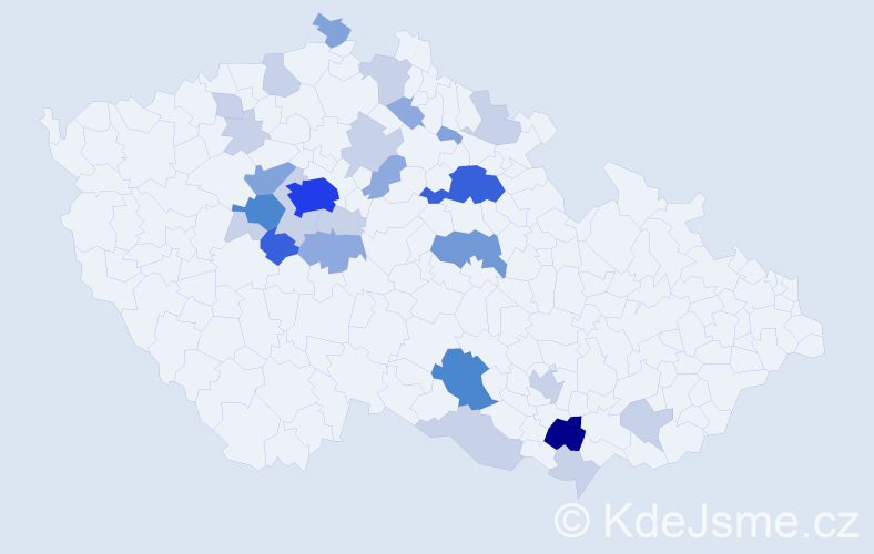 Příjmení: 'Plot', počet výskytů 78 v celé ČR