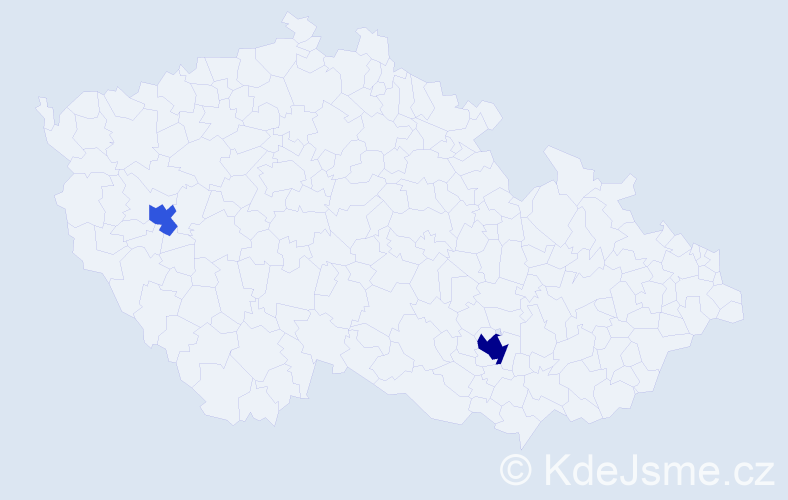 Příjmení: 'Brack', počet výskytů 4 v celé ČR