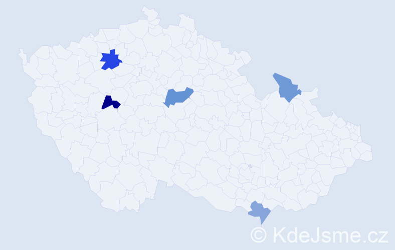 Příjmení: 'Andrašiková', počet výskytů 8 v celé ČR