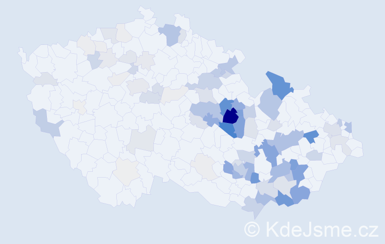 Příjmení: 'Holomek', počet výskytů 394 v celé ČR