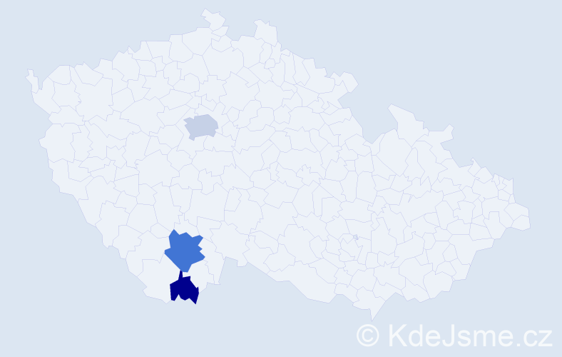 Příjmení: 'Strosserová', počet výskytů 7 v celé ČR