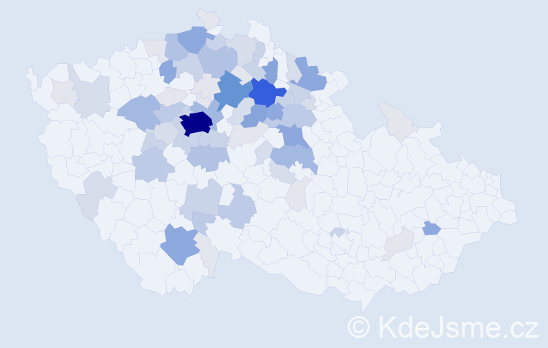Příjmení: 'Bucek', počet výskytů 262 v celé ČR