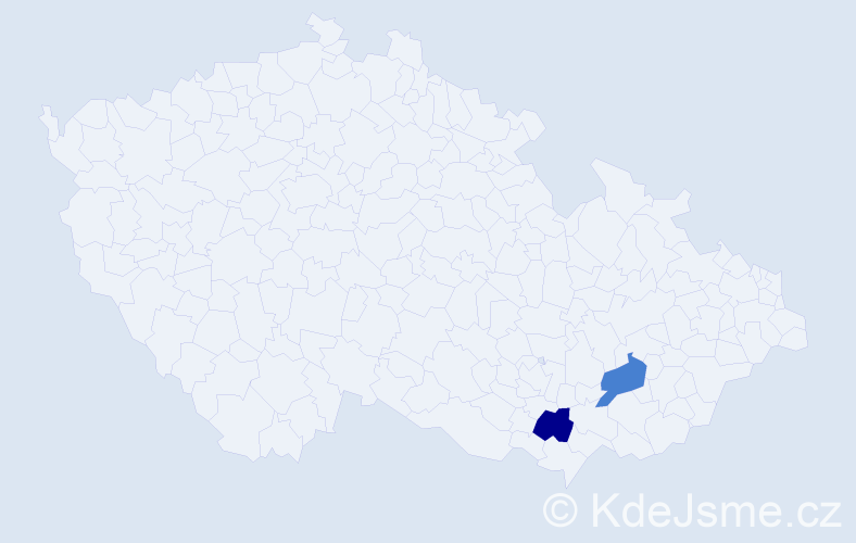 Příjmení: 'Eghaghe', počet výskytů 2 v celé ČR