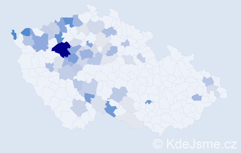 Příjmení: 'Tvrz', počet výskytů 238 v celé ČR