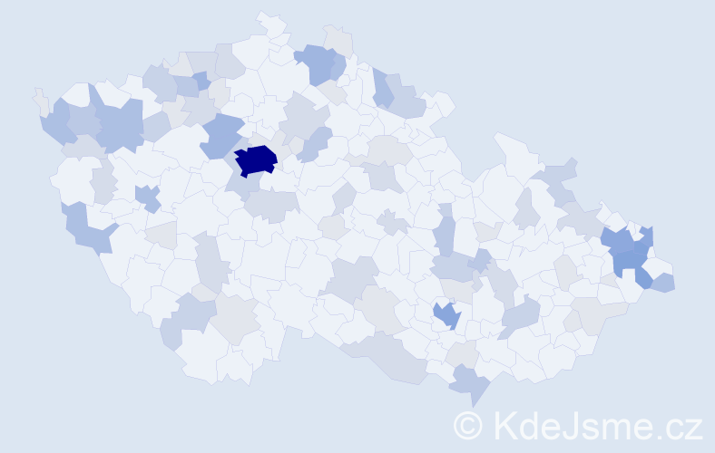 Příjmení: 'Bednár', počet výskytů 240 v celé ČR