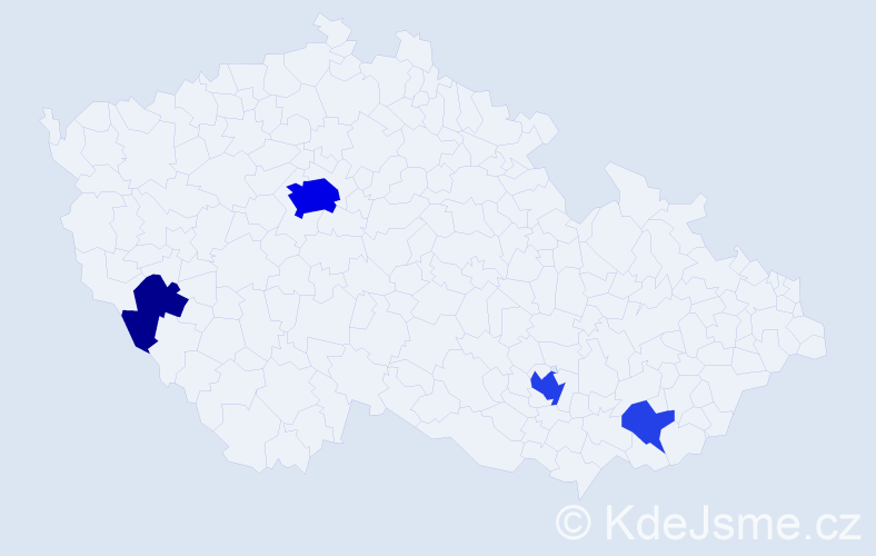 Příjmení: 'Davidovič', počet výskytů 16 v celé ČR