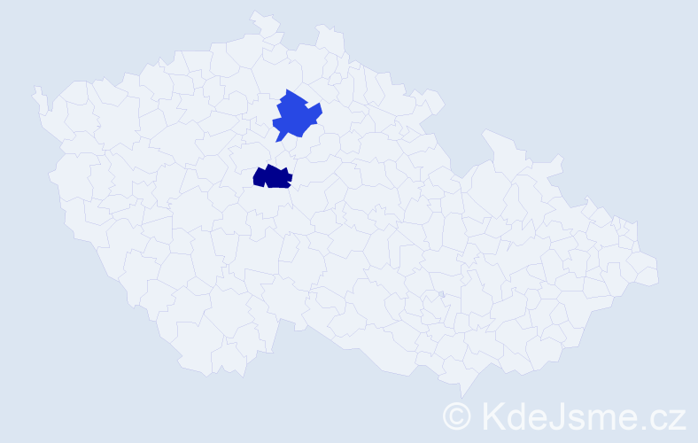 Příjmení: 'Moshtuk', počet výskytů 2 v celé ČR