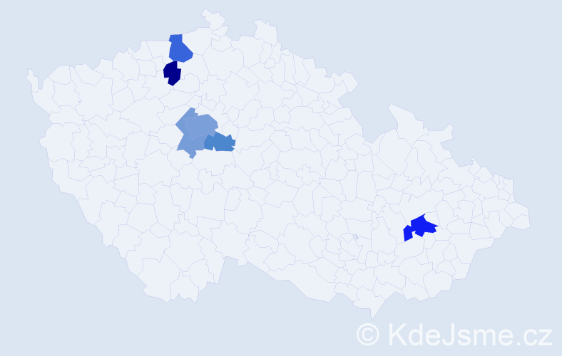 Příjmení: 'Sottner', počet výskytů 14 v celé ČR