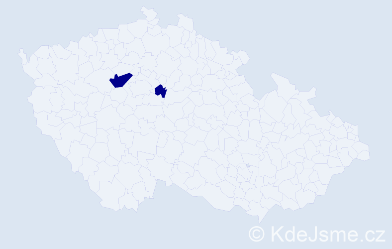 Příjmení: 'Ferbsová', počet výskytů 2 v celé ČR