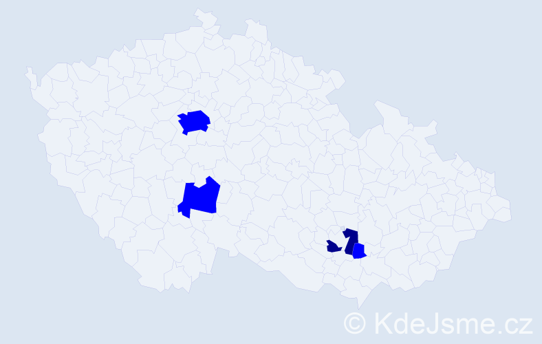 Příjmení: 'Geisberger', počet výskytů 5 v celé ČR