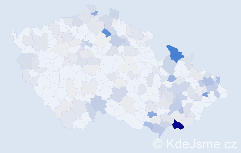 Příjmení: 'Ivan', počet výskytů 503 v celé ČR