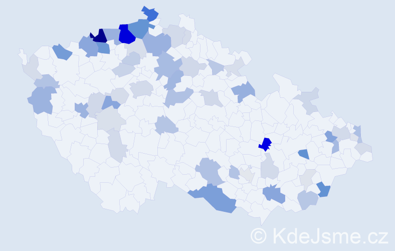 Příjmení: 'Beláková', počet výskytů 176 v celé ČR