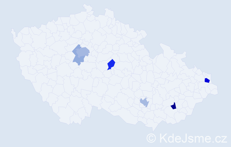 Příjmení: 'Vráb', počet výskytů 16 v celé ČR