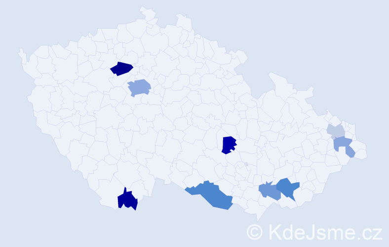 Příjmení: 'Jančuška', počet výskytů 18 v celé ČR