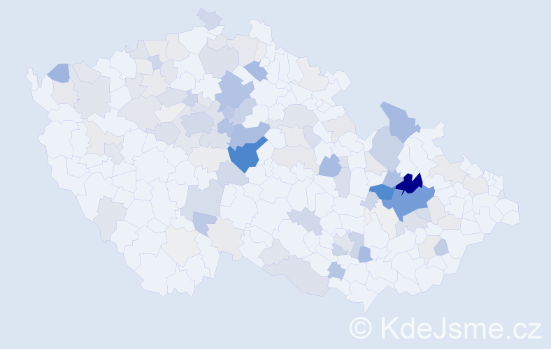 Příjmení: 'Vyhnánek', počet výskytů 377 v celé ČR