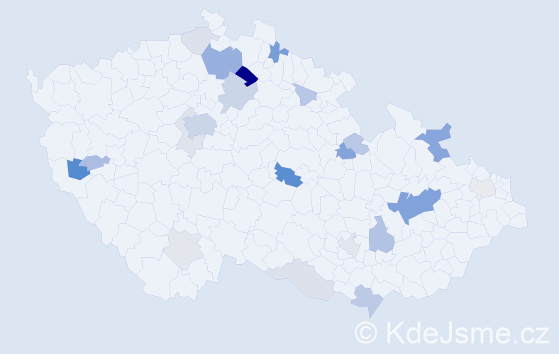 Příjmení: 'Ander', počet výskytů 62 v celé ČR