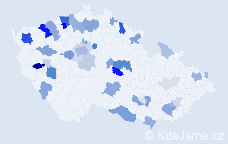 Příjmení: 'Oswald', počet výskytů 123 v celé ČR