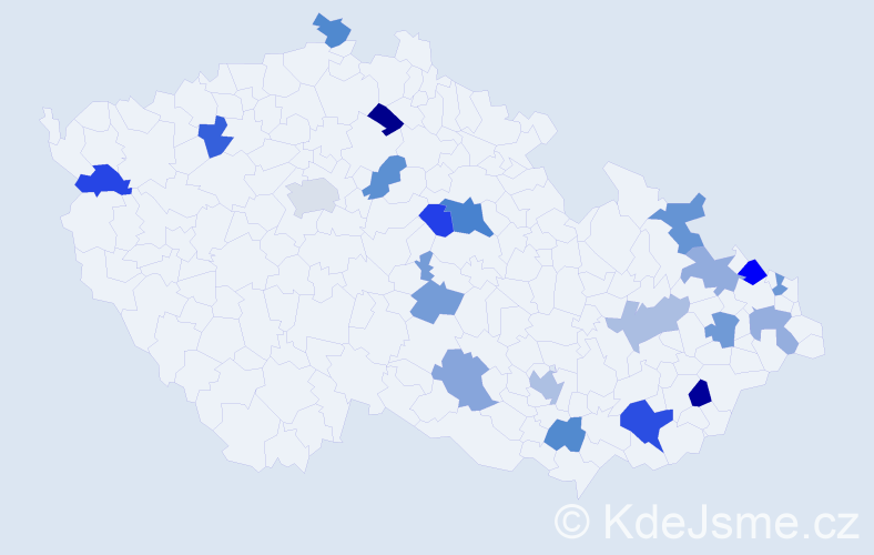 Příjmení: 'Medňanská', počet výskytů 28 v celé ČR