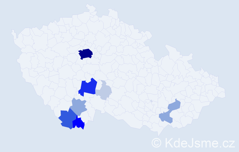 Příjmení: 'Codl', počet výskytů 38 v celé ČR