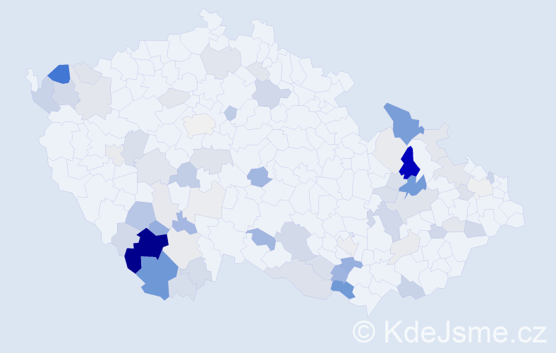 Příjmení: 'Furišová', počet výskytů 188 v celé ČR