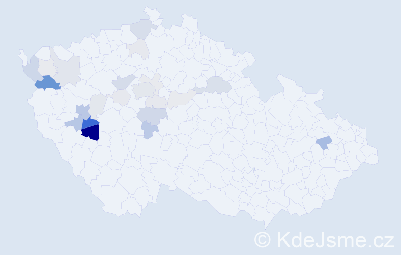 Příjmení: 'Čubrová', počet výskytů 76 v celé ČR