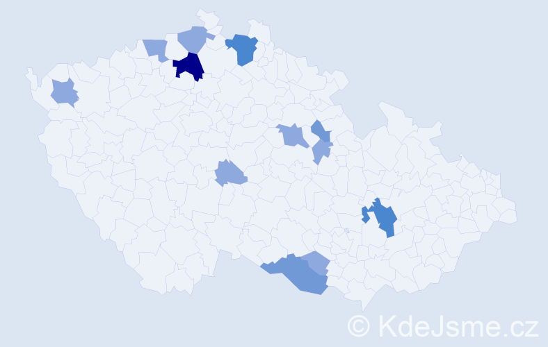 Příjmení: 'Ducká', počet výskytů 23 v celé ČR
