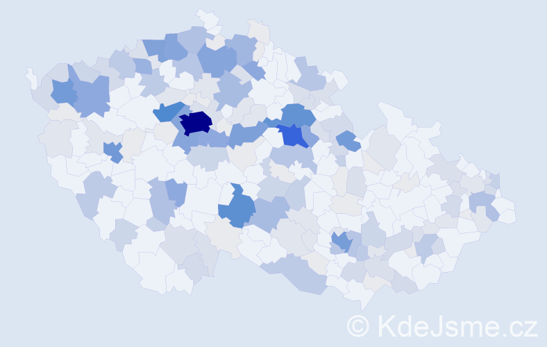 Příjmení: 'Bečka', počet výskytů 778 v celé ČR