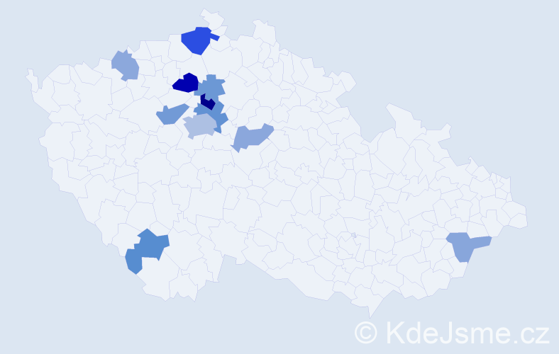 Příjmení: 'Waltr', počet výskytů 22 v celé ČR