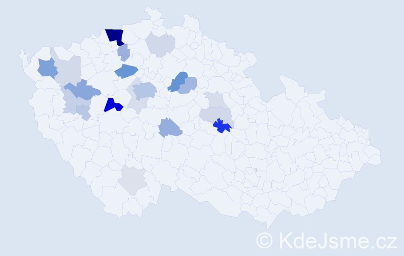 Příjmení: 'Dbalá', počet výskytů 67 v celé ČR
