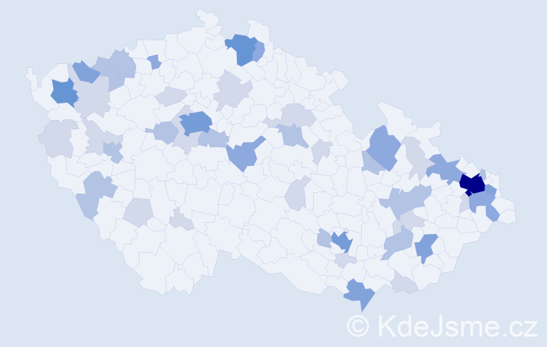 Příjmení: 'Marcinková', počet výskytů 112 v celé ČR