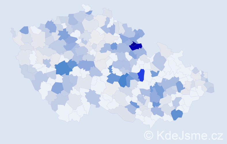 Příjmení: 'Králíčková', počet výskytů 734 v celé ČR