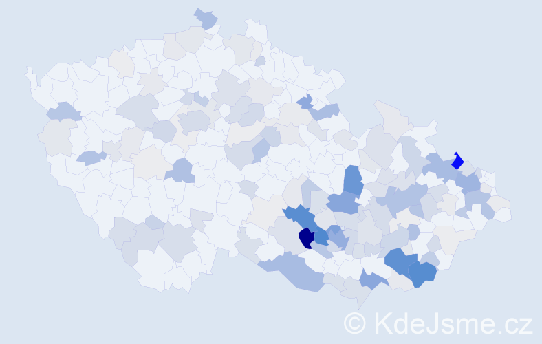 Příjmení: 'Kryštofová', počet výskytů 495 v celé ČR